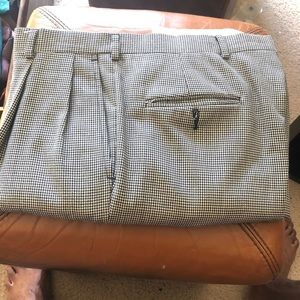 Houndstooth Black/Ecru Hart Schaffer & Marx Dress Slacks